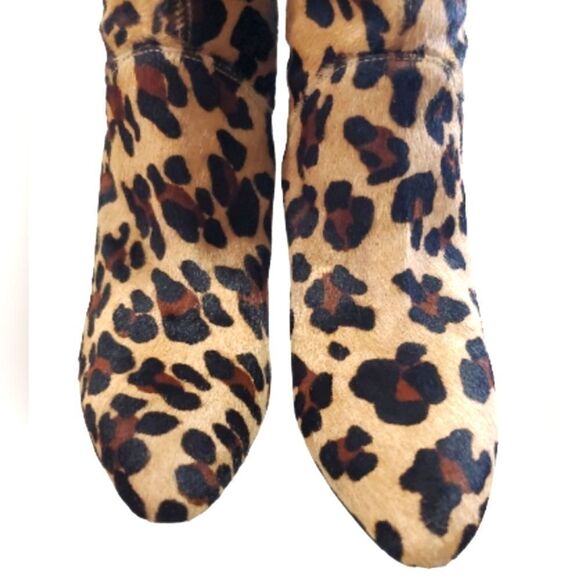 Stunning Anne Klein Calf Hair Leopard print Boots, size 8, pristine - Picture 4 of 15